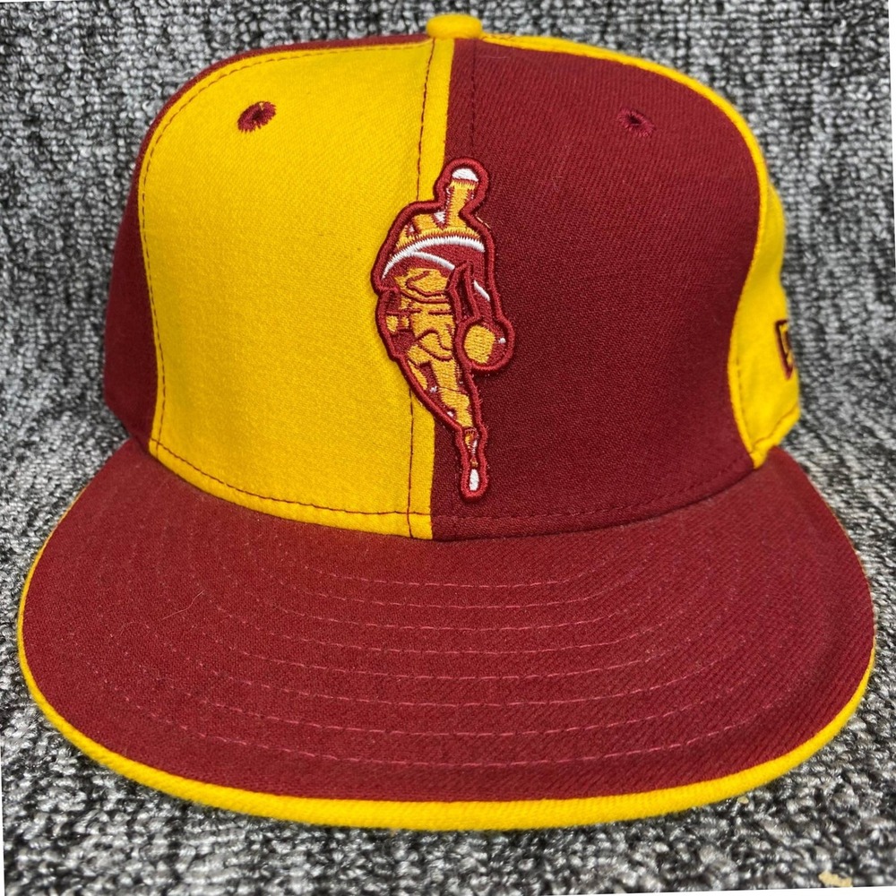 New Era Cleveland Cavaliers Fitted Hat 7 1/8 Wine Gold Split Hardwood Classics